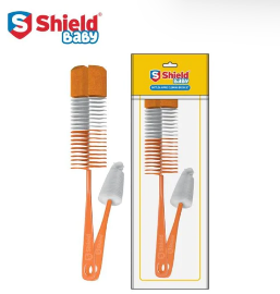 Shield Baby Bottle & Nipple Cleaning Brush Set